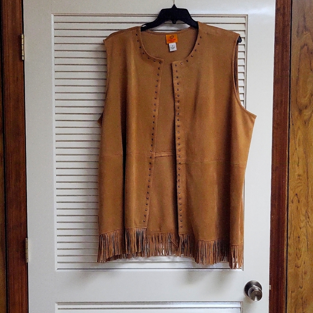 Ruby Rd Fringed Vest